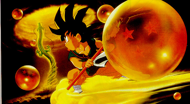 The pursuit continues - Goku from Dragon Ball.