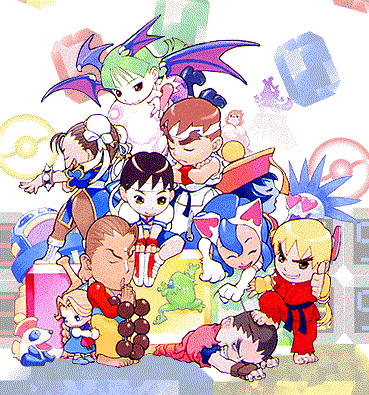 [Kids or Midgets?  Or is 'Super Deformed' politcally correct? The Gang from Super Puzzle Fighter 2 Turbo]